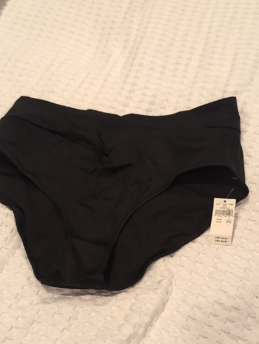 Aerie Black Seamless High-Waist Bikini Bottom